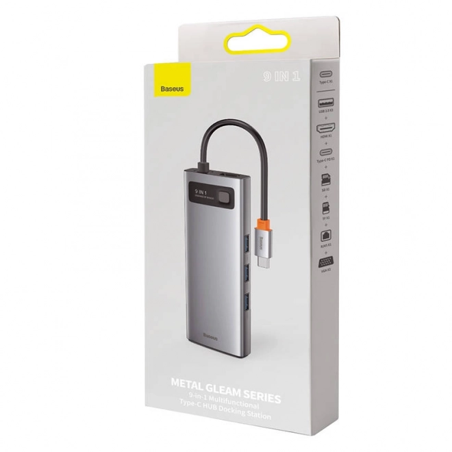 Wielofunkcyjny hub Baseus Metal Gleam Series 9w1