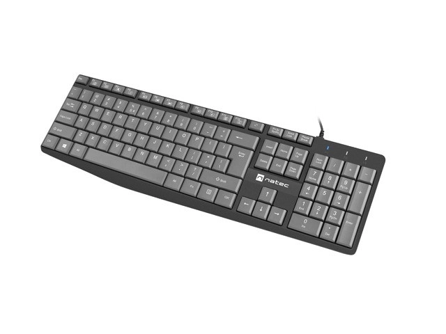 Klawiatura Natec Nautilus US Slim 1.8m czarno-szara
