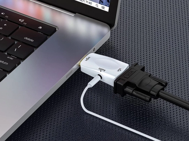 Konwerter z HDMI na VGA z wyjściem audio