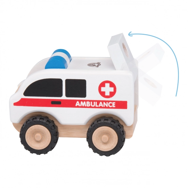 Wonderworld Drewniana mini karetka