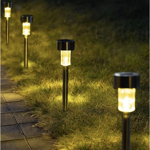 Solarne ogrodowe lampy LED - zestaw 10, wkopywane, wodoodporne, ciepłe białe światło