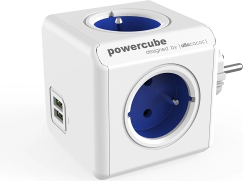 Rozdzielacz gniazdek PowerCube Original USB niebieski