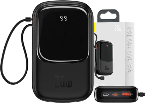 Powerbank Baseus Qpow Pro o pojemności 20 000 mAh z szybkim ładowaniem 20 W