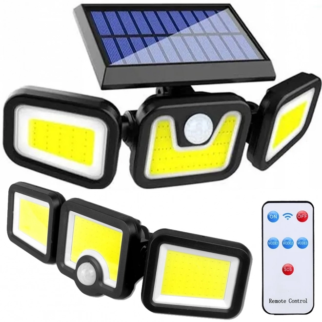 Solarna lampa uliczna z czujnikiem ruchu i pilotem zdalnego sterowania
