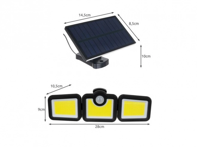 Solarnie światło z czujnikiem ruchu i 171 LED