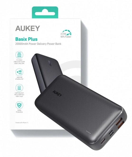 Powerbank Aukey, 20000mAh, szybkie ładowanie