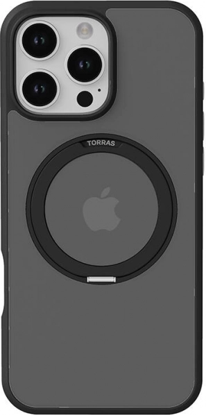 Ochronne etui TORRAS Ostand Pro do iPhone 16 Pro Max, czarne