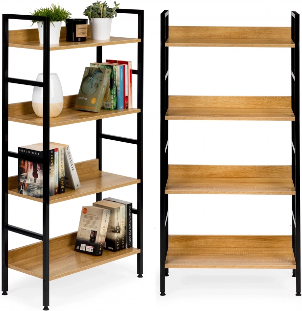 Drewniana szafa regałowa LOFT MODERNHOME, 4 półki