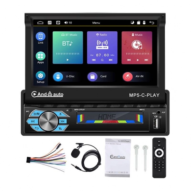 Monitor samochodowy Podofo 7" z obsługą Carplay i Android Auto