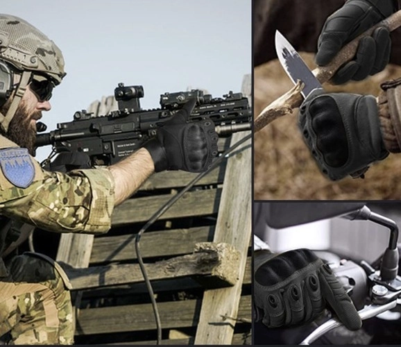 Taktyczne rękawice XL- czarne Trizand 21770