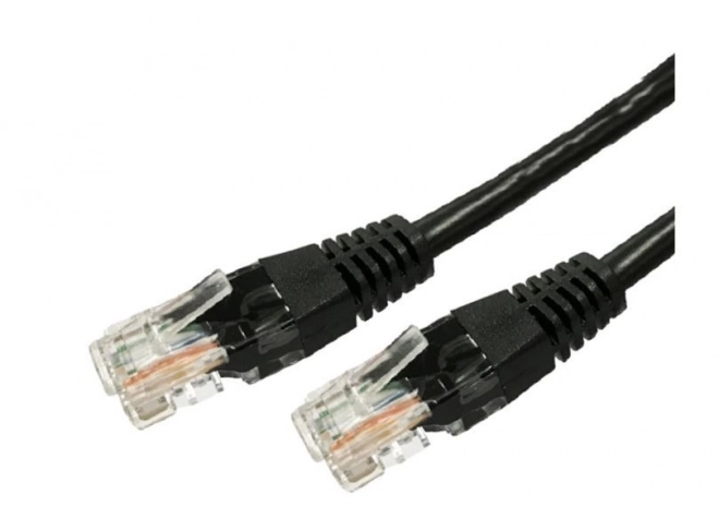 Patchcord kabel kat.6 RJ45 UTP 3m czarny opakowanie 10 sztuk