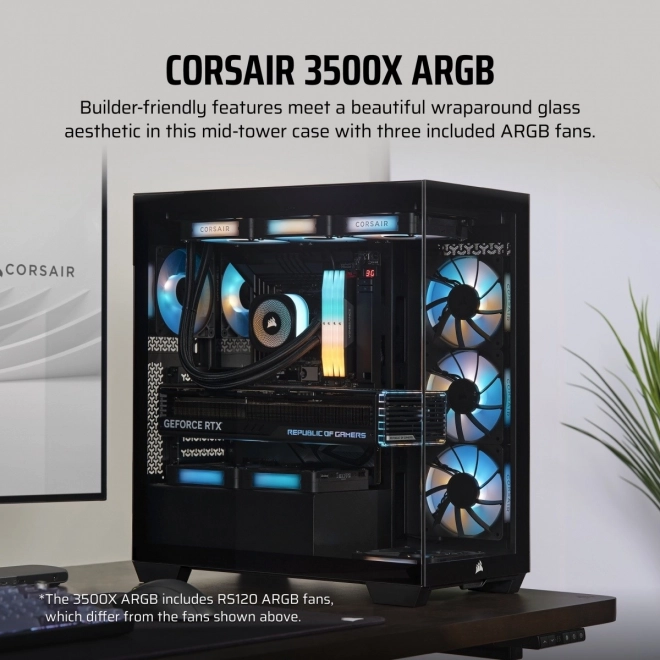 Obudowa komputera Mid-Tower 3500X ICUE LINK RGB TG czarna