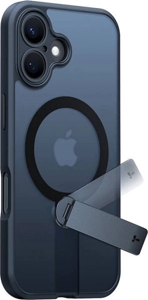 Etui z obrotową podstawką TORRAS Pstand Spin do iPhone 16, czarne