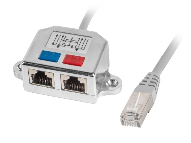 Adapter LAN splitter RJ-45 - 2x RJ-45 FTP
