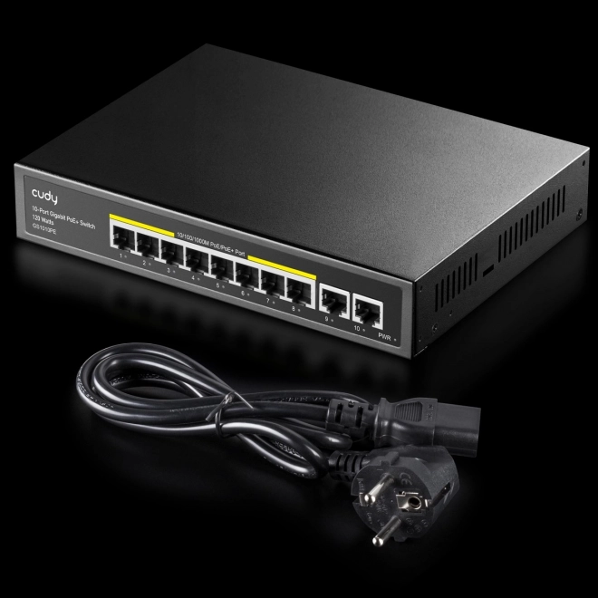 Cudy 10-portowy Gigabitowy Przełącznik PoE+