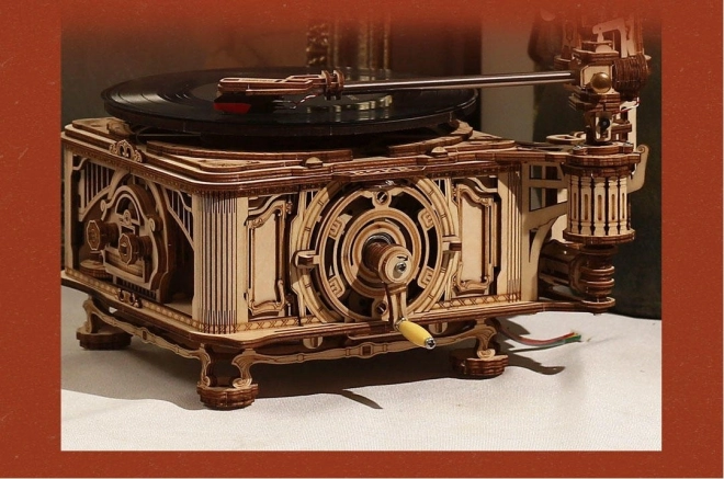 Rokr 3D drewniane puzzle Klasyczny gramofon