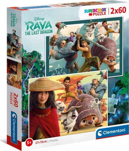 Puzzle Raya i smok 2x60 elementów