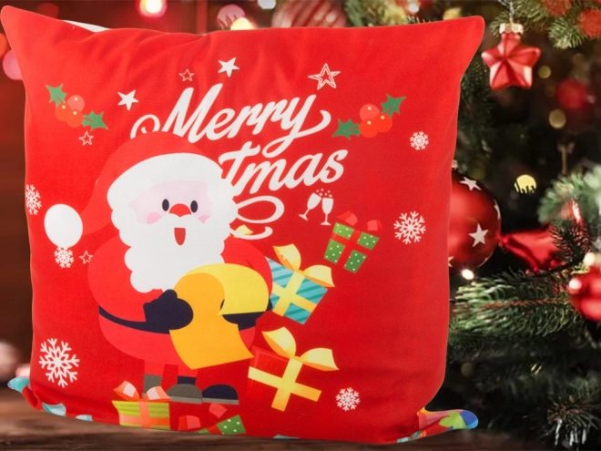 Świąteczna poszewka na poduszkę 45x45 na świąteczne prezenty mickey