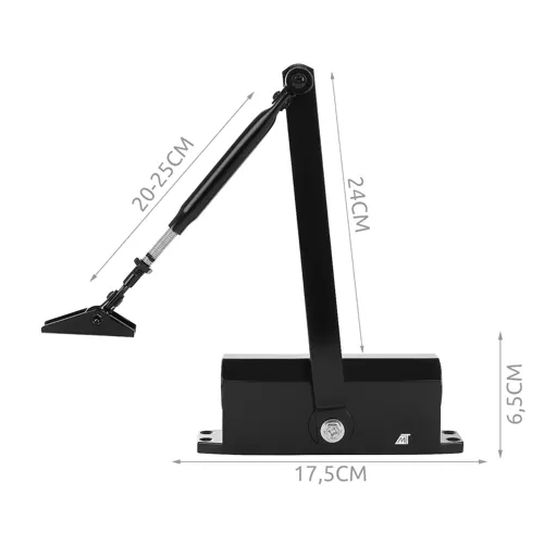 Zamykacz drzwi czarny 40-60kg Malatec 23598a