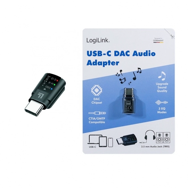 Adapter audio USB-C/M na 3.5mm/F z DAC i EQ