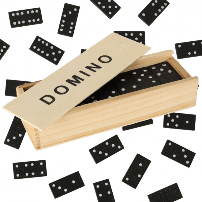 Drewniane domino do zabawy rodzinnej