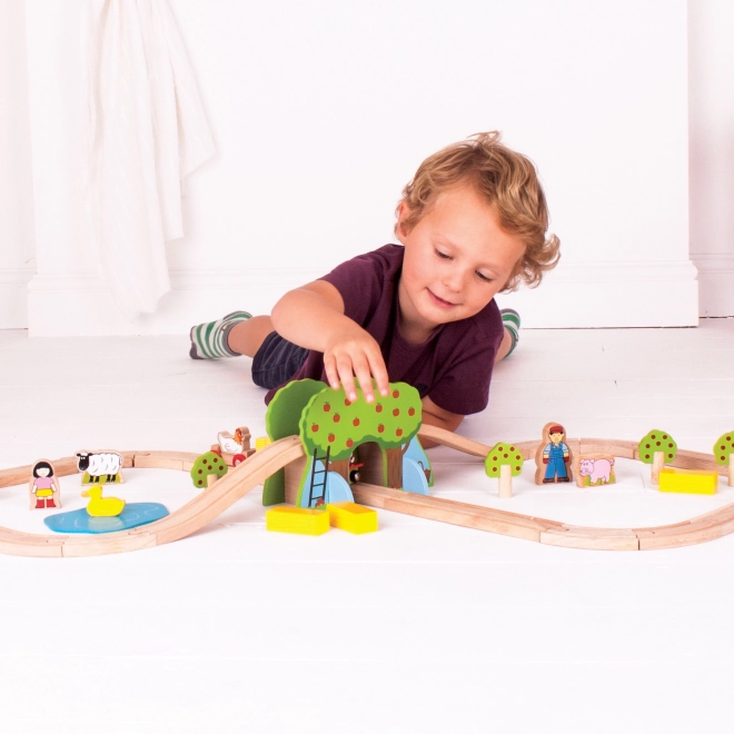 Bigjigs Rail Drewniana kolejka farma