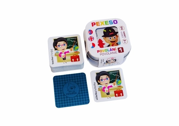 Pexeso Zawody wodoodporne 64 karty w metalowym pudełku 6x6x4cm