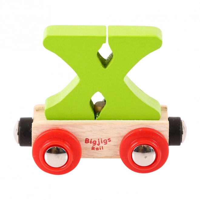 Bigjigs Rail Wózek drewnianej kolejki - Litera X