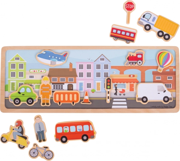 Magnetyczne puzzle miasto Bigjigs Toys
