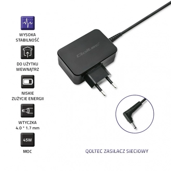 Qoltec ładowarka do laptopów Lenovo 45W
