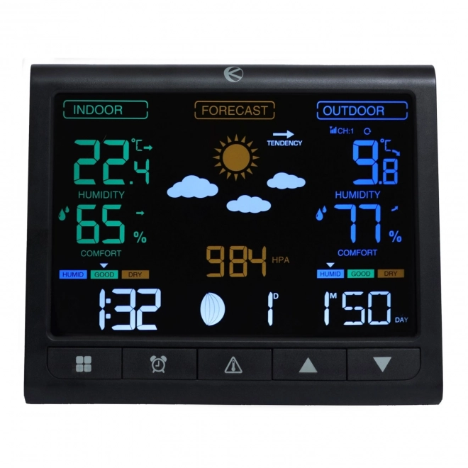 Bezprzewodowa stacja meteorologiczna z wyświetlaczem LCD i czujnikiem zewnętrznym
