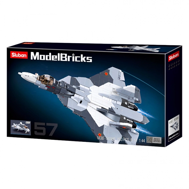 Sluban Model Klocki M38-B0986 Samolot Bojowy Su-57 2 w 1