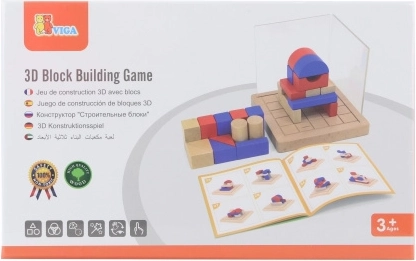 drewniane montessori 3D klocki konstrukcyjne VIGA