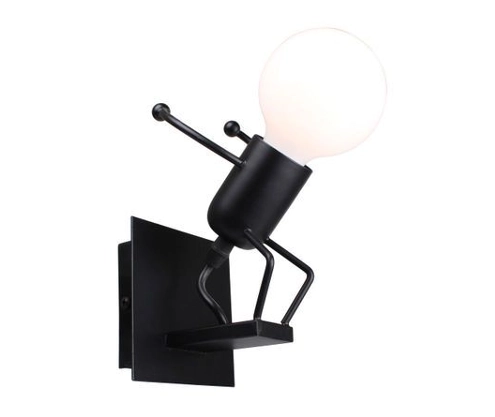Lampa ścienna Loft czarna