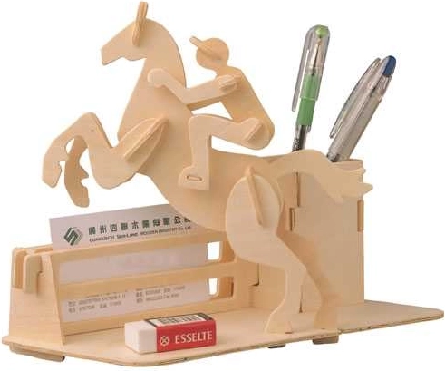 Woodcraft Drewniane 3D puzzle Stojak na ołówki Wyścigi