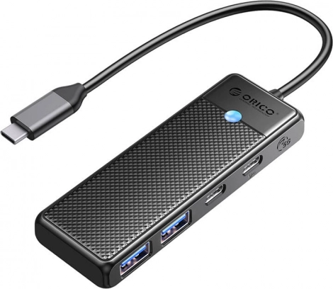 Orico hub USB 4 w 1 USB‑A 3.0 x2 + USB‑C 3.0 + USB‑C PD 100 W