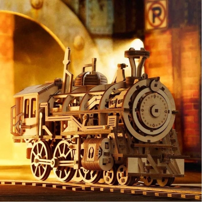 Rokr 3D drewniane puzzle lokomotywa 350 elementów