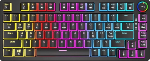 bezprzewodowa mechaniczna klawiatura Phenix z przełącznikami Gateron Red Pro i klawiszami Pudding