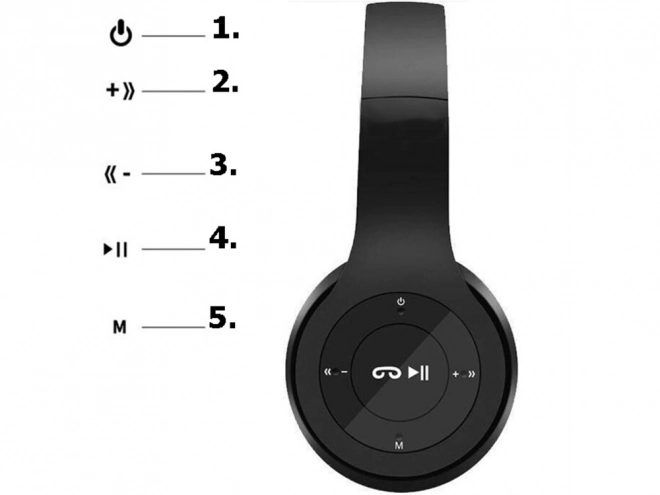 Bezprzewodowe słuchawki p47 bluetooth mikrofon mp3 – Czarne