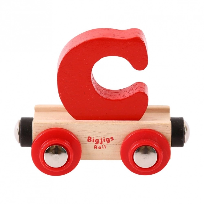 Bigjigs Rail Wagon literka drewnianej kolejki - Litera C