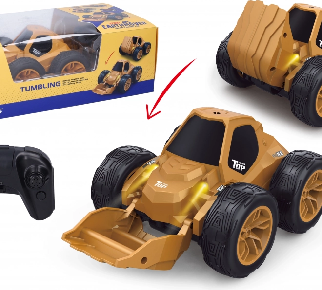 RC buldożer z przechyłką na zdalne sterowanie 20 cm