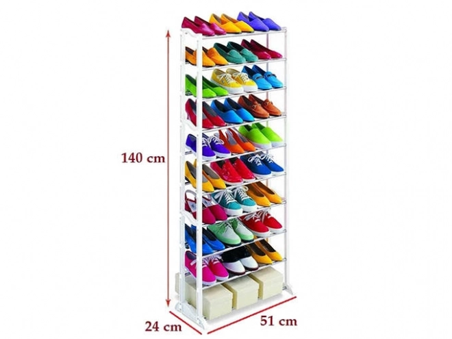 Metalowy stojak na buty na 30 par