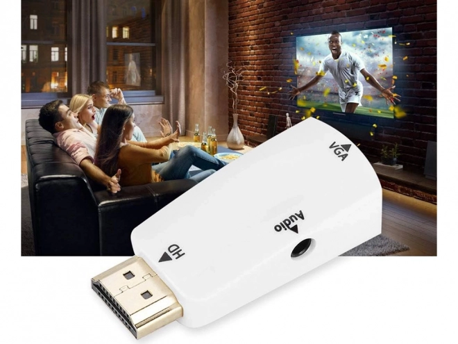 Konwerter z HDMI na VGA z wyjściem audio