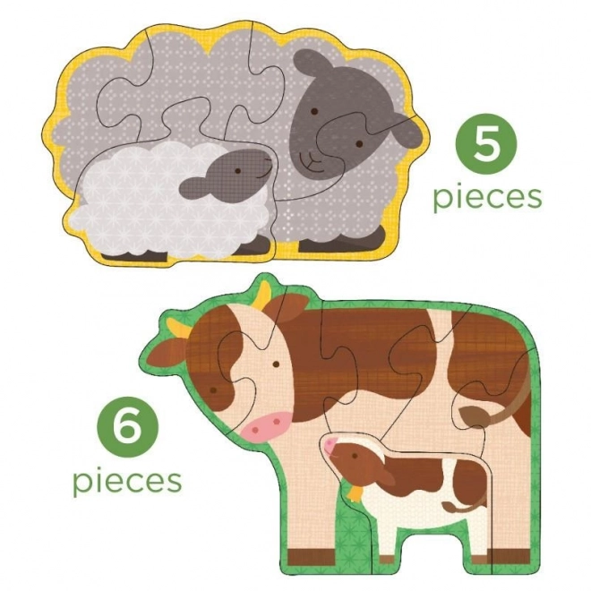 Petit Collage Pierwsze puzzle zwierzątka z farmy