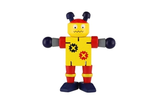Robot drewniany 12cm od 18 miesięcy - 1 sztuka