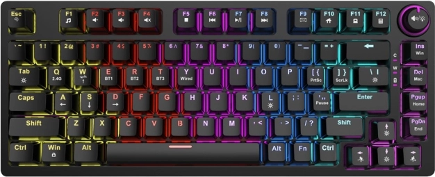 Bezprzewodowa mechaniczna klawiatura Savio PHENIX z przełącznikami Gateron Red Pro