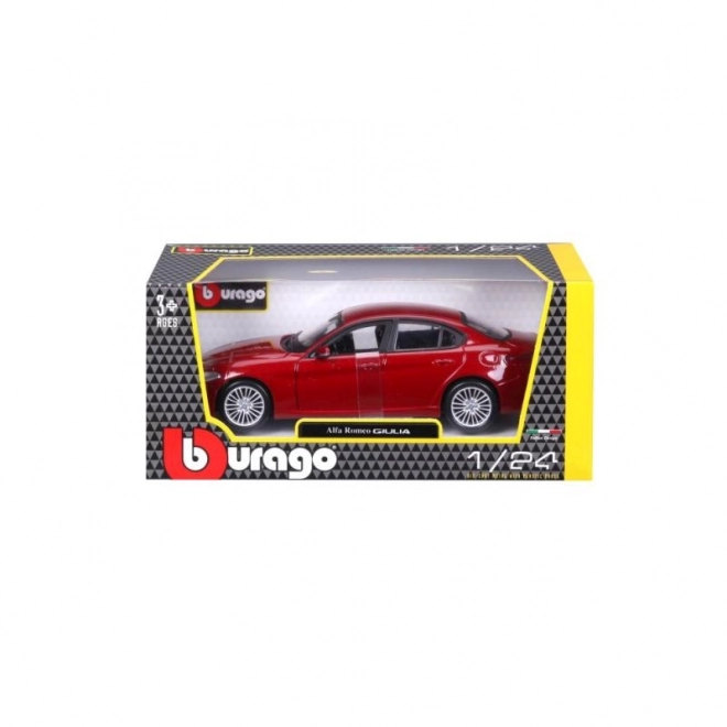 Bburago 1:24 Alfa Romeo Giulia (2016) Metallic czerwony 18-21080