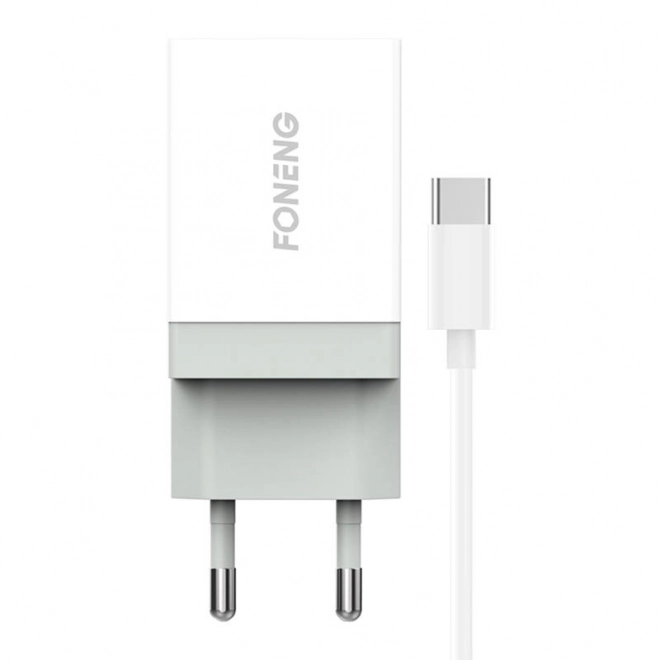 Szybka ładowarka Foneng 1x USB K210 + kabel USB typu C 1m