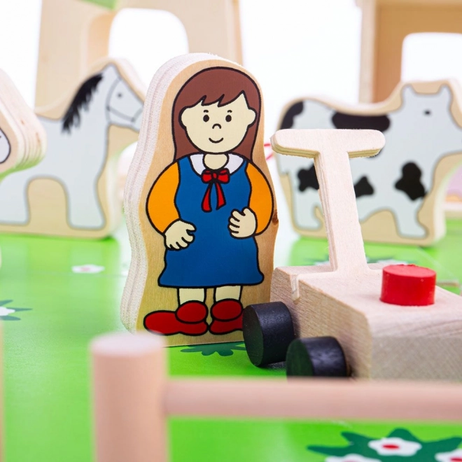 Duża Drewniana Farma Bigjigs Toys