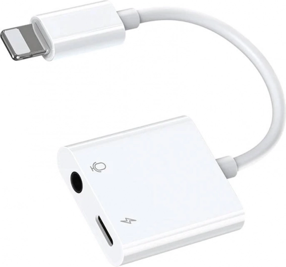 Adapter audio Joyroom Lightning do 3,5 mm biały